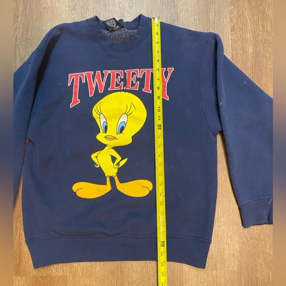 Vintage Tweety Graphic Warner Brothers Cotton Retro Crewneck Sweater - Picture 12 of 12